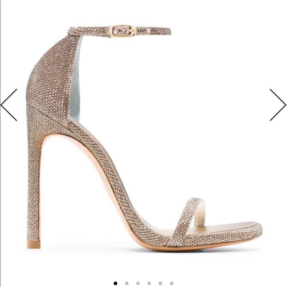 Stuart Weitzman Nudist Lamé Sandals - Picture 4 of 8